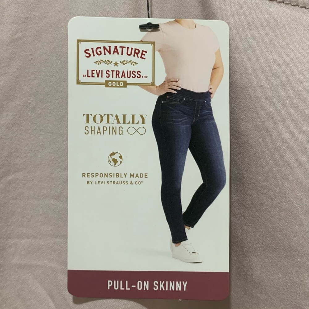 Levi Strauss & Co. Signature Gold Label Pull-On Skinny Pants Tummy Shaping 24W - Picture 4 of 13
